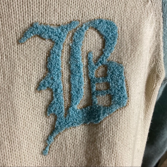 Byblos Blu Seafoam Beige Off White Crew Sweater - Picture 9 of 16